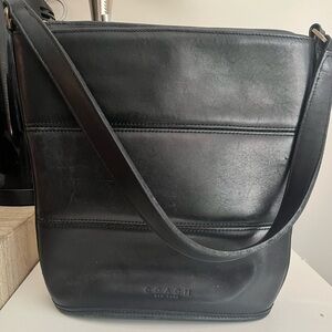 Coach Black Leather Shoulder Bag